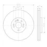 92103203 Disco de Freno PRO Ventilado Delantero