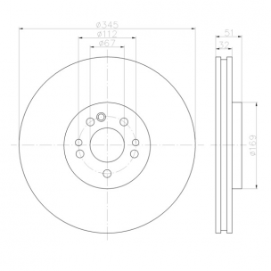 92103203 Disco de Freno PRO Ventilado Delantero