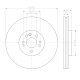 92103203 Disco de Freno PRO Ventilado Delantero