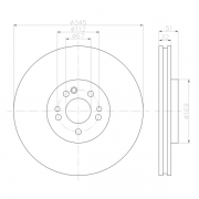 92103205 Disco de Freno PRO Ventilado Delantero