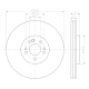 92103205 Disco de Freno PRO Ventilado Delantero