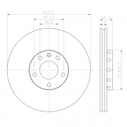 92106103 Disco de Freno PRO Ventilado Delantero