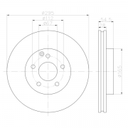 92115203 Disco de Freno PRO Ventilado Delantero