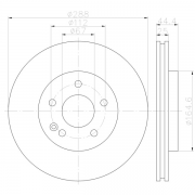 92132003 Disco de Freno PRO Ventilado Delantero