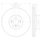 92150705 Disco de Freno PRO Ventilado Delantero