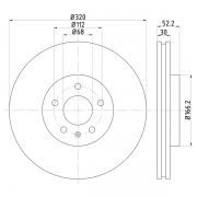 92160003 Disco de Freno PRO Ventilado Delantero