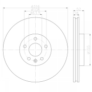 92162303 Disco de Freno PRO Ventilado Delantero
