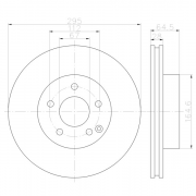 92163203 Disco de Freno PRO Ventilado Delantero