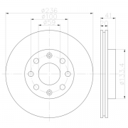 92133400 Disco de Freno Ventilado Delantero