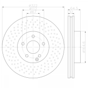 92163403 Disco de Freno&nbsp;PRO Perforado Delantero