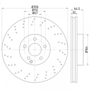 92176403 Disco de Freno&nbsp;PRO Perforado Delantero