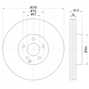 92119903 Disco de Freno&nbsp;PRO Ventilado Delantero