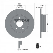 92072703 Disco de Freno  Posterior S&oacute;lido