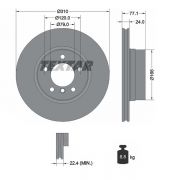 92122503 Disco de Freno  Delantero Ventilado
