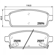 2509602 Pastilla de Freno Posterior